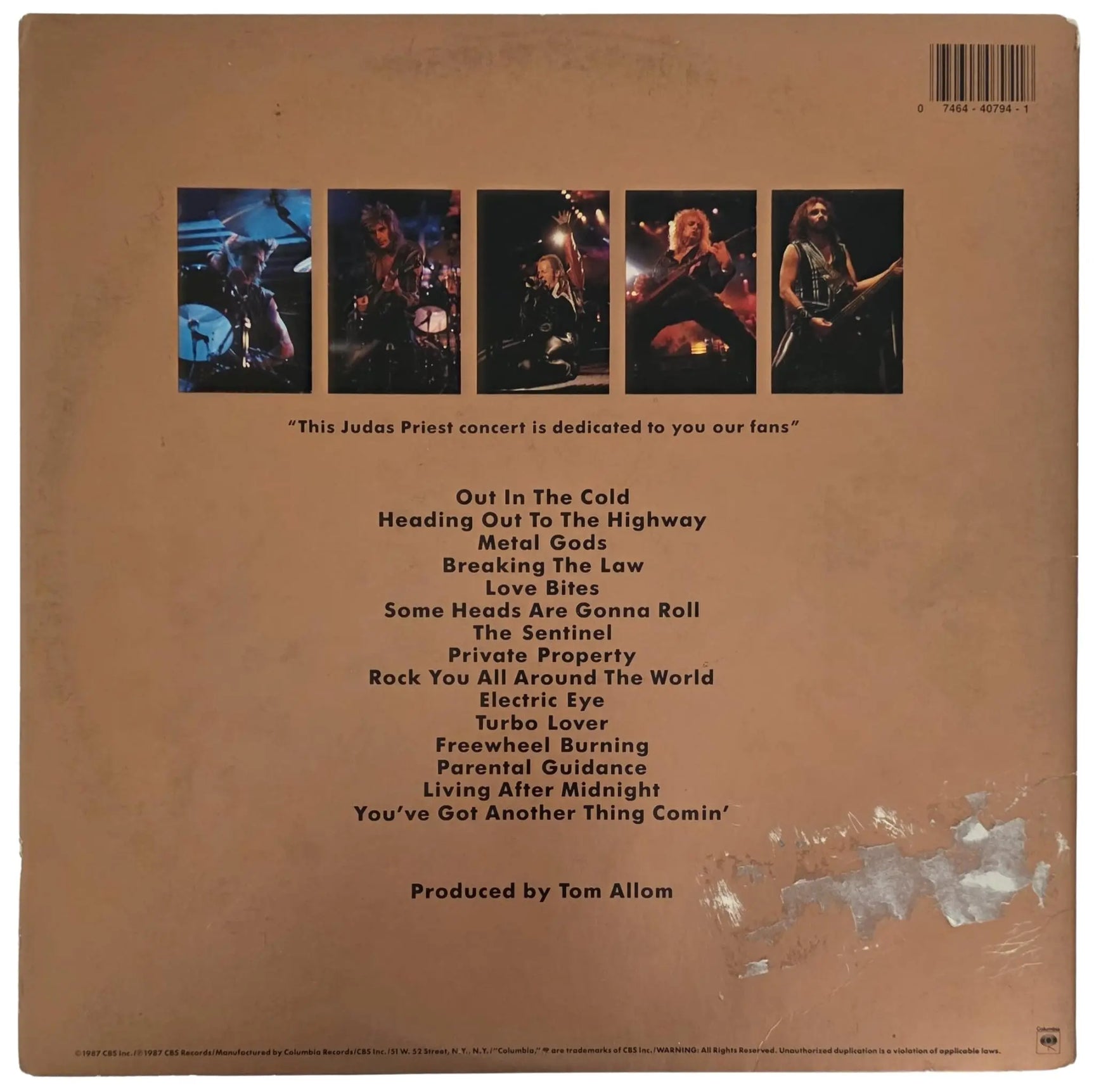 Judas Priest Band Signed Live Album COA Proof Autographed Vinyl Record Halford Tipton Hill Downing Judas Priest