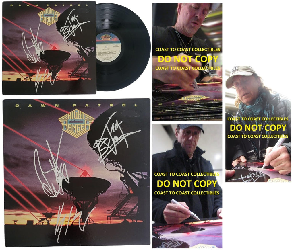 Night Rangers Band Signed Dawn Patrol Album COA Proof Autographed Vinyl Record