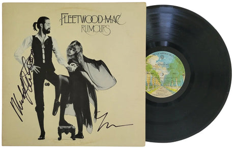 Mick Fleetwood Lindsey Buckingham Signed Fleetwood Mac Rumours Album Vinyl Record Proof