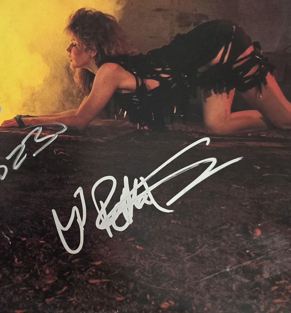 Stephen Pearcy Warren DeMartini Signed Ratt Out of the Cellar Album Proof Autographed Vinyl Record