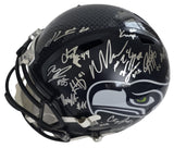 2025 Seahawks Team Signed Full Size Helmet COA Proof Autographed Seattle Seahawks