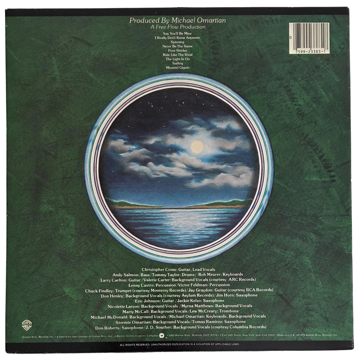 Christopher Cross Signed Album COA Exact Proof Autographed Vinyl Record Sailing