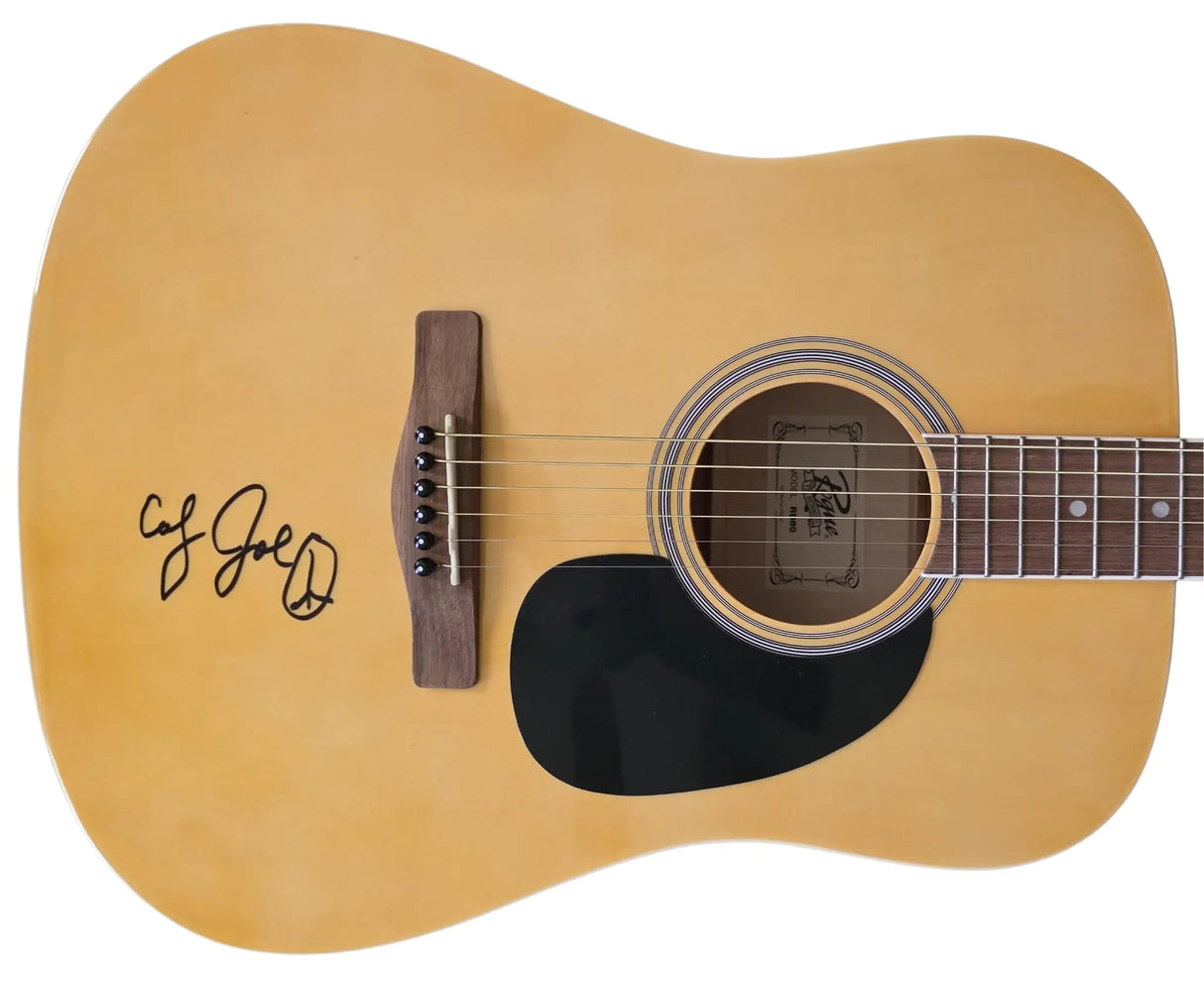 Country Joe McDonald Signed Full Size Acoustic Guitar COA Proof Autographed Rare