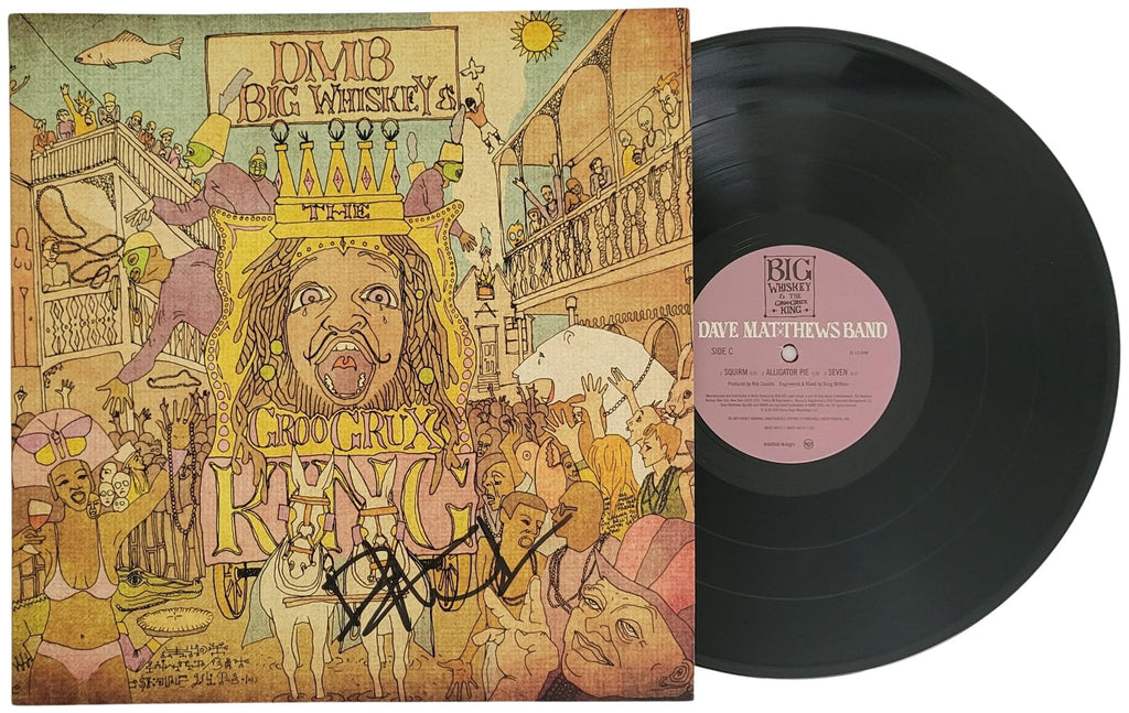 Dave Matthews Signed Big Whiskey & The GrooGrux King Album COA Proof Vinyl Autographed