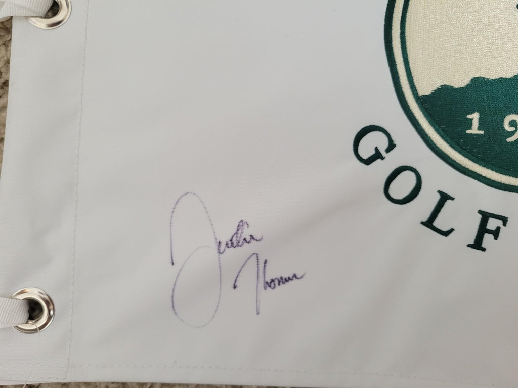 Justin Thomas Signed Pebble Beach Golf Flag COA Proof Autographed
