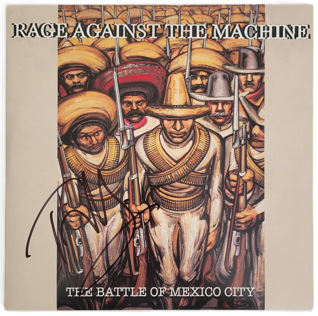 Tom Morello Signed Rage Against the Machine The Battle of Mexico City Album Proof Vinyl Record Autographed