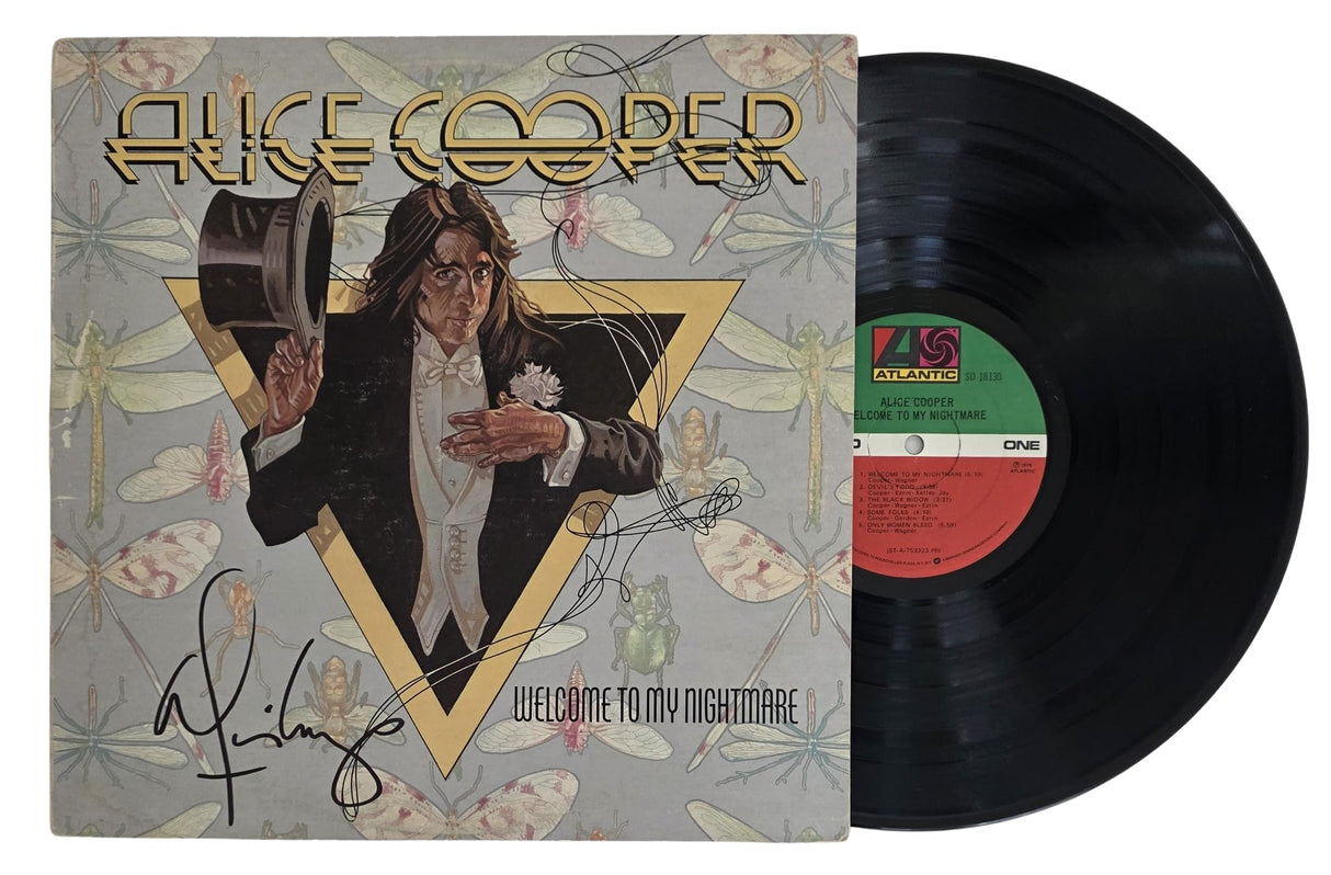 Alice Cooper Signed Welcome to My Nightmare Album COA Proof Autographed Vinyl Record