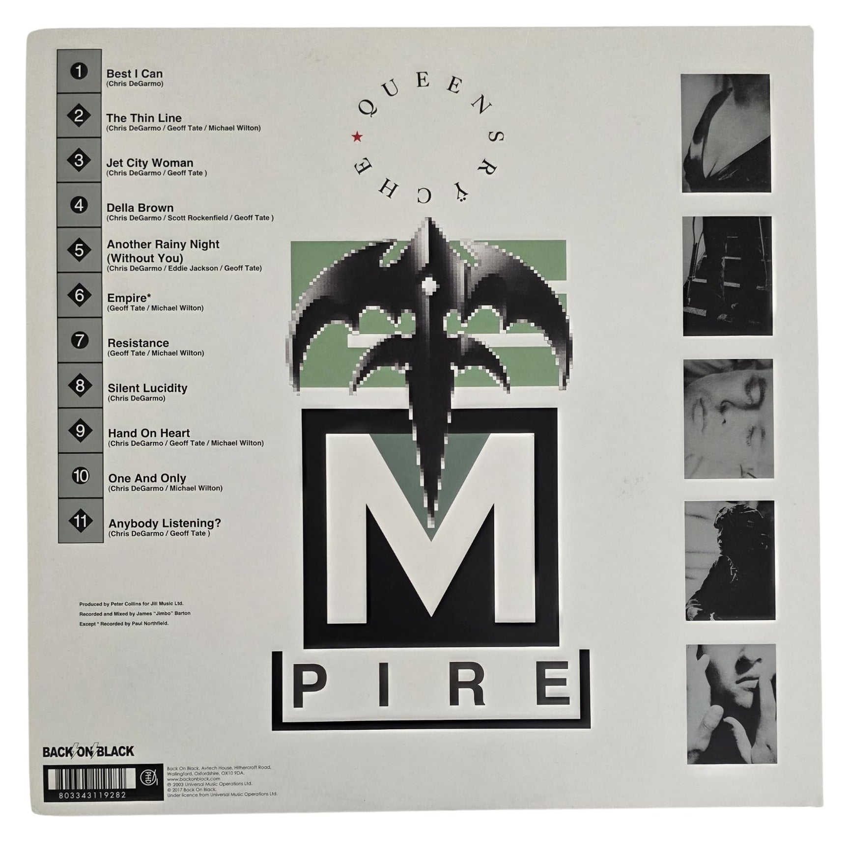 Geoff Tate Signed Queensryche Empire Album COA Proof Autographed Vinyl Record Michael Wilton