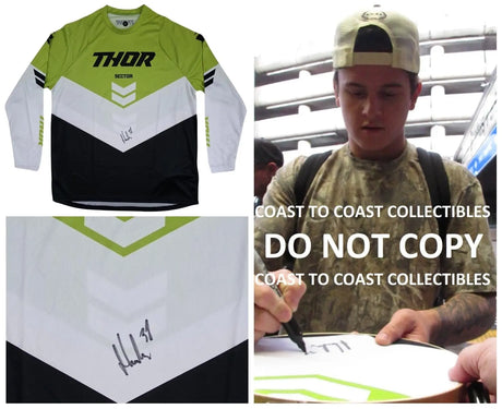 Haiden Deegan Signed Thor Jersey Proof Autographed Supercross Motocross