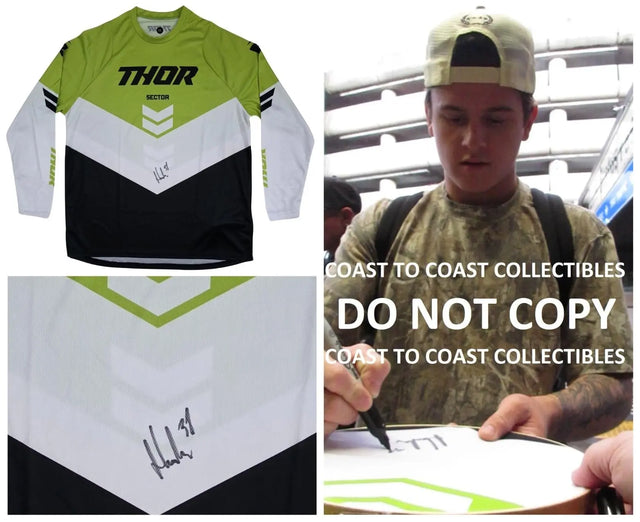 Haiden Deegan Signed Thor Jersey Proof Autographed Supercross Motocross