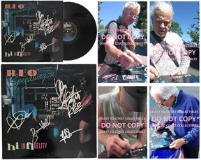 REO Speedwagon Signed Hi Infidelity Album COA Proof Autographed Vinyl Record