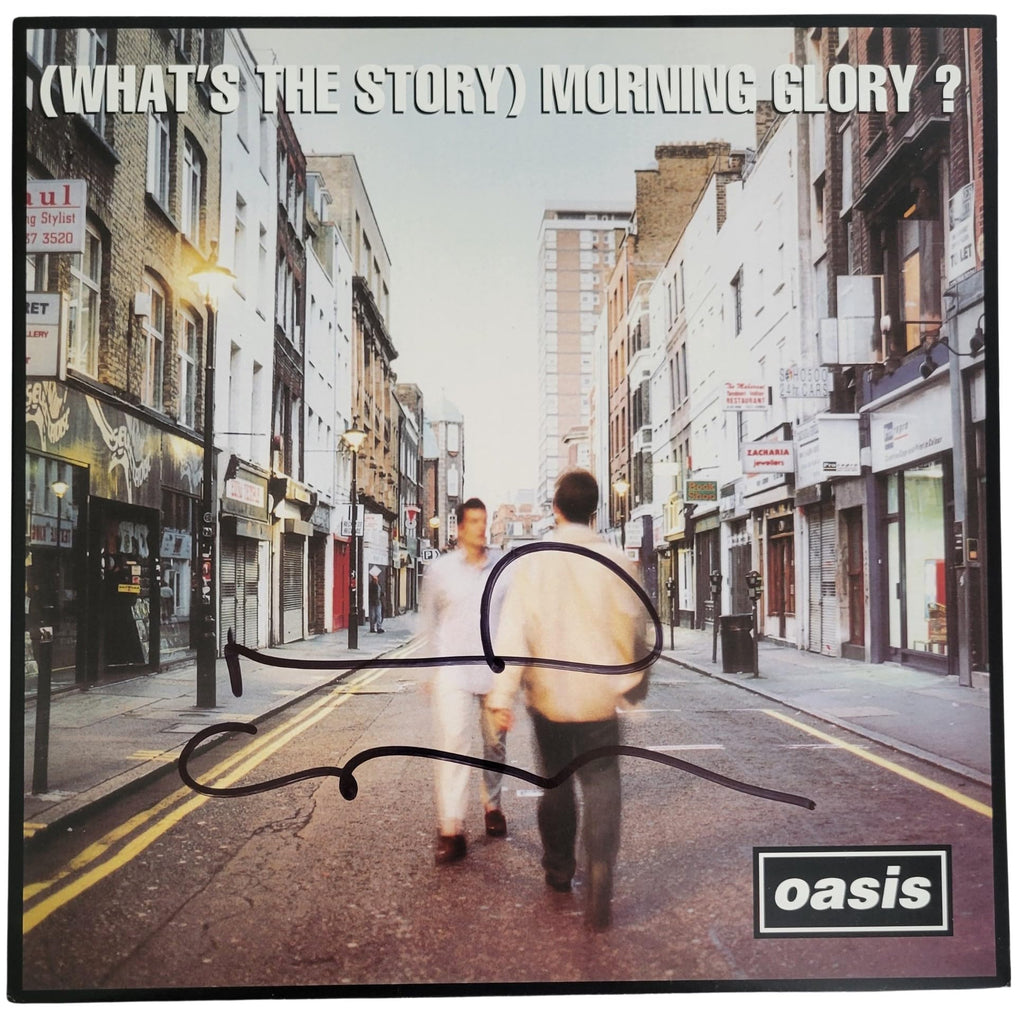 Noel Gallagher Signed Oasis Whats The Story Morning Glory? Album Vinyl Record COA proof