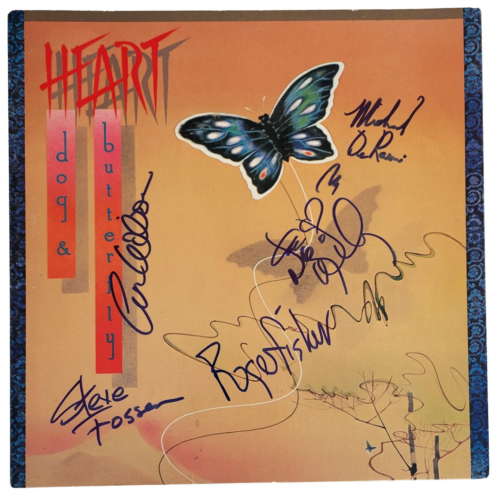 Nancy Wilson & Ann Wilson Signed Heart Dog & Butterfly Album Proof COA Autographed Vinyl Record STAR