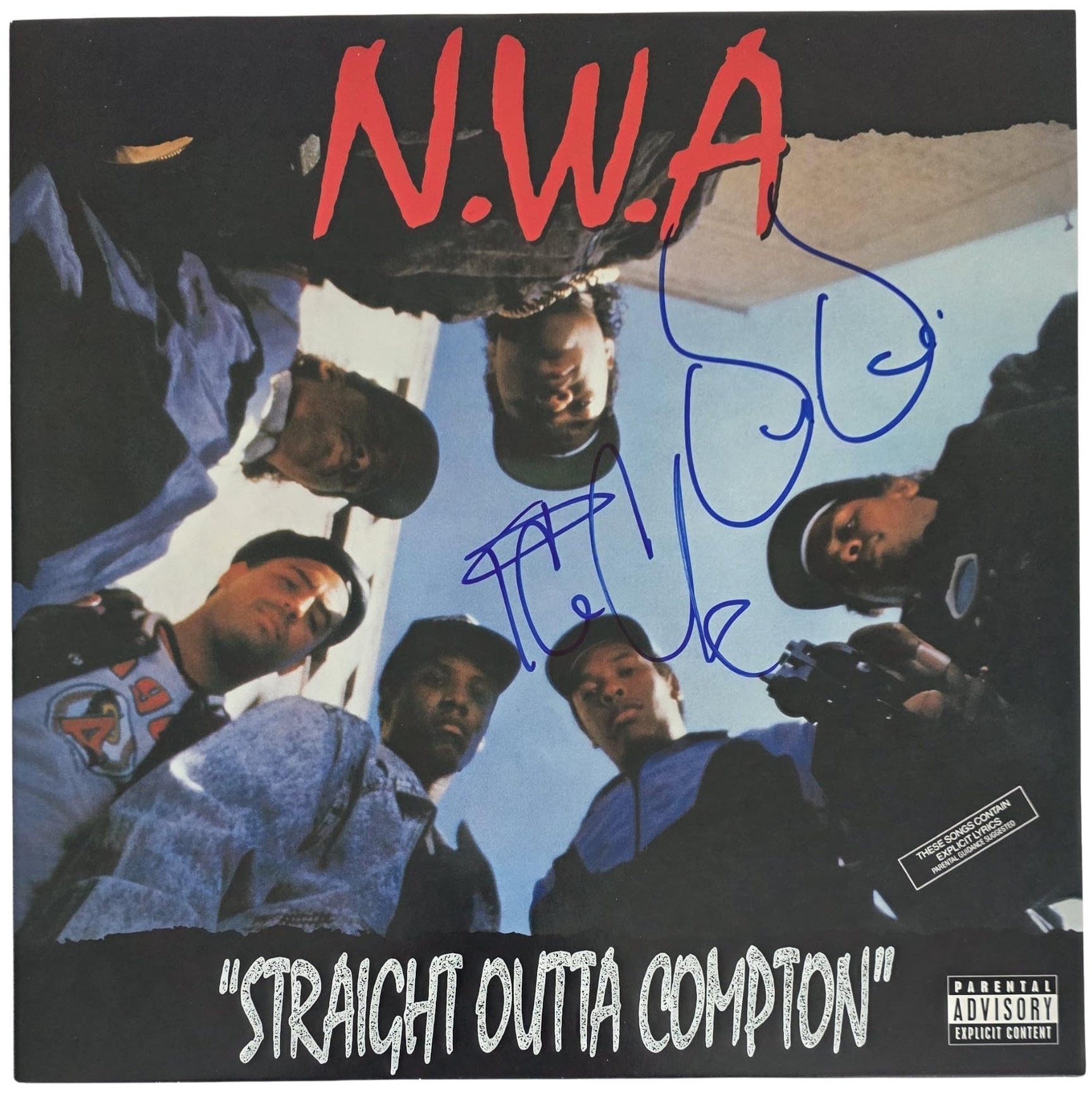 Dr. Dre & Ice Cube Signed NWA Straight Outta Compton Album COA Proof Autographed