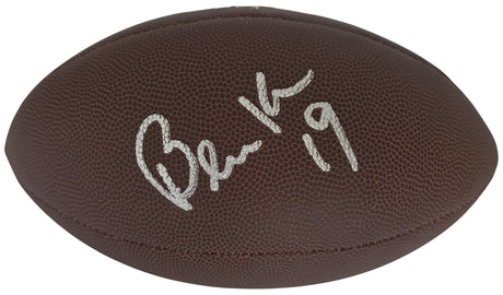Bernie Kosar Signed Football Exact Proof COA Cleveland Browns Miami Hurricanes