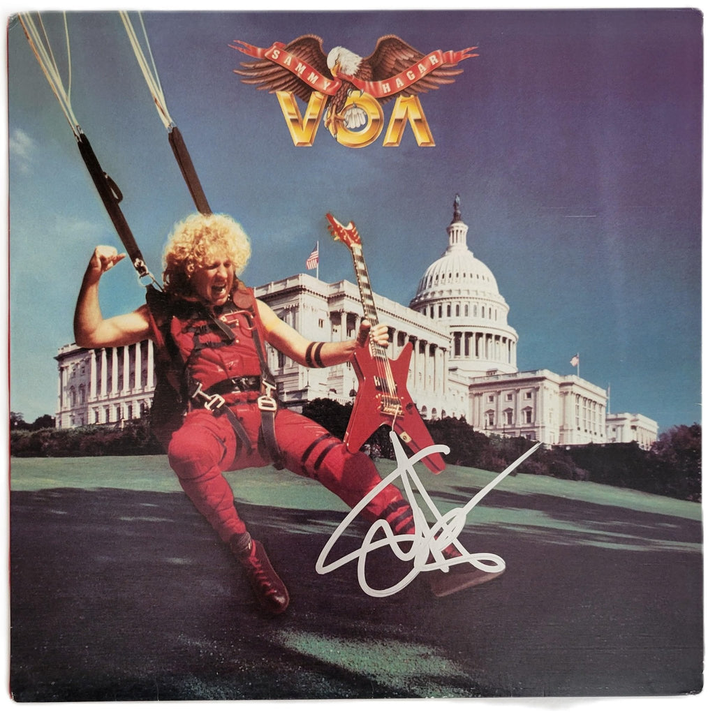 Sammy Hager Signed VOA Album Vinyl Record COA Proof Autographed I can't Drive 55 star