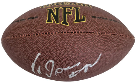 Ed Jones Signed Football Proof COA Autographed Ed Too Tall Jones Cowboys