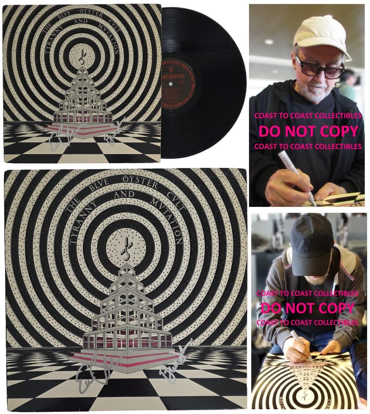 Blue Oyster Cult Signed Tyranny and Mutation Album COA Proof Autographed Vinyl Record
