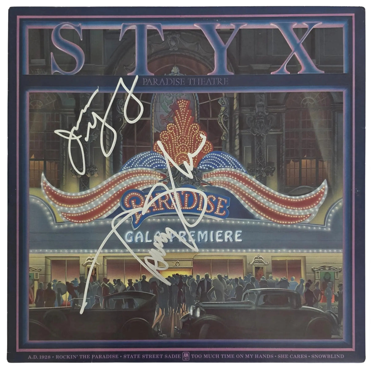 Tommy Shaw & James Young Signed Styx Paradise Theatre Album COA Proof Autographed Vinyl Record
