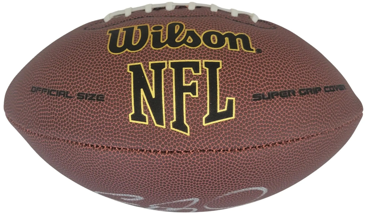 Eddie George Signed Football Proof COA Autographed Tennessee Titans Ohio State Heisman