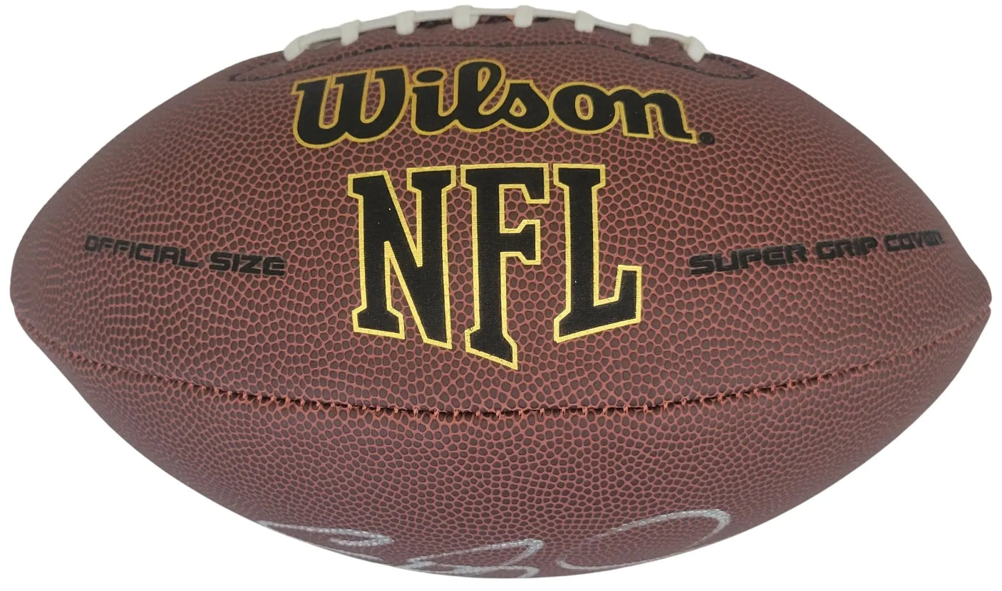 Eddie George Signed Football Proof COA Autographed Tennessee Titans Ohio State Heisman