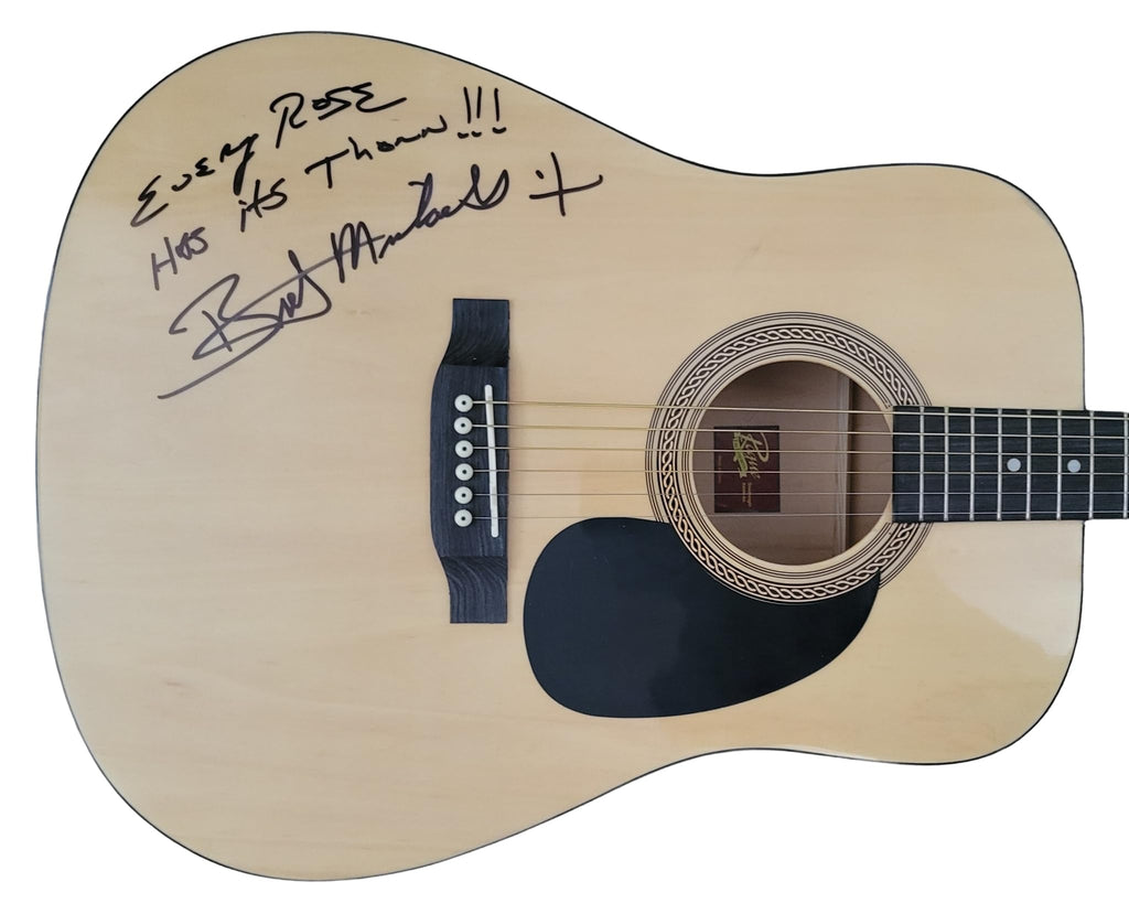 Bret Michaels Poison Signed Full Size Acoustic Guitar COA Proof Autographed