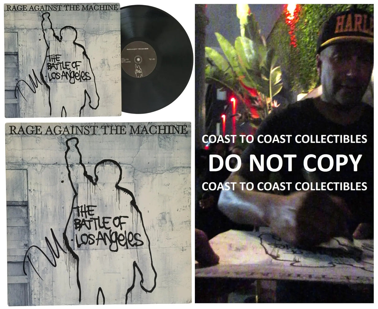 Tom Morello Signed Rage Against the Machine Album COA Exact Proof Vinyl Record Autographed