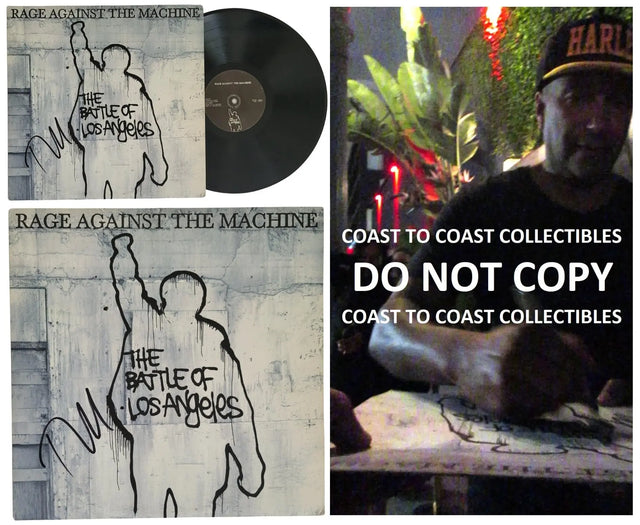 Tom Morello Signed Rage Against the Machine Album COA Exact Proof Vinyl Record Autographed