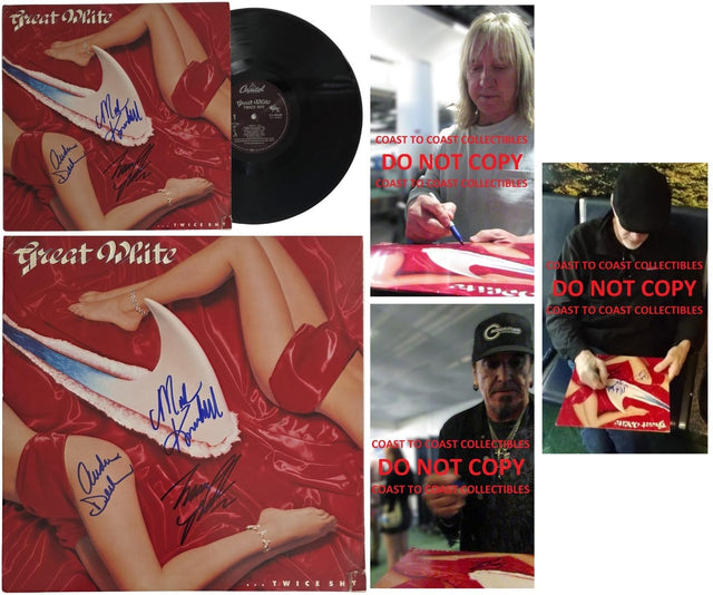 Great White Signed Twice Shy Album COA Exact Proof Autographed Vinyl Record