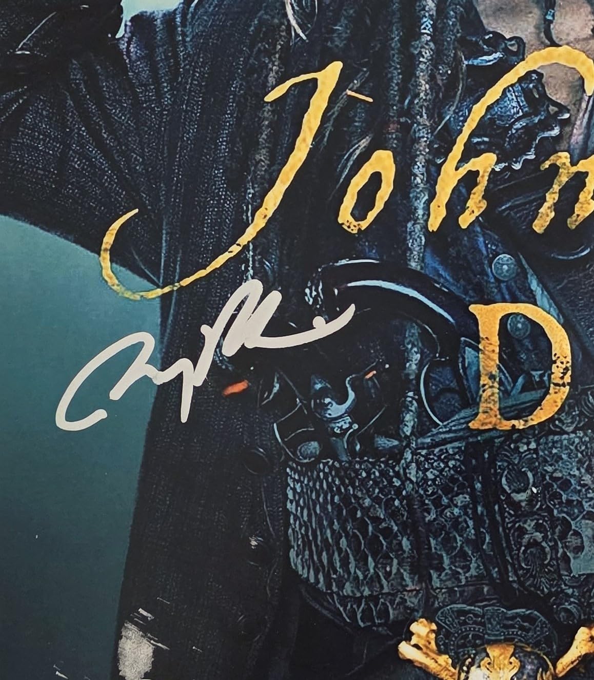 Johnny Depp Signed Pirates of the Caribbean 12x18 Photo COA Proof Autographed Jerry Bruckheimer