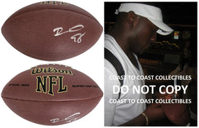 Robert Mathis Signed Football COA Exact Proof Indianapolis Colts Autographed
