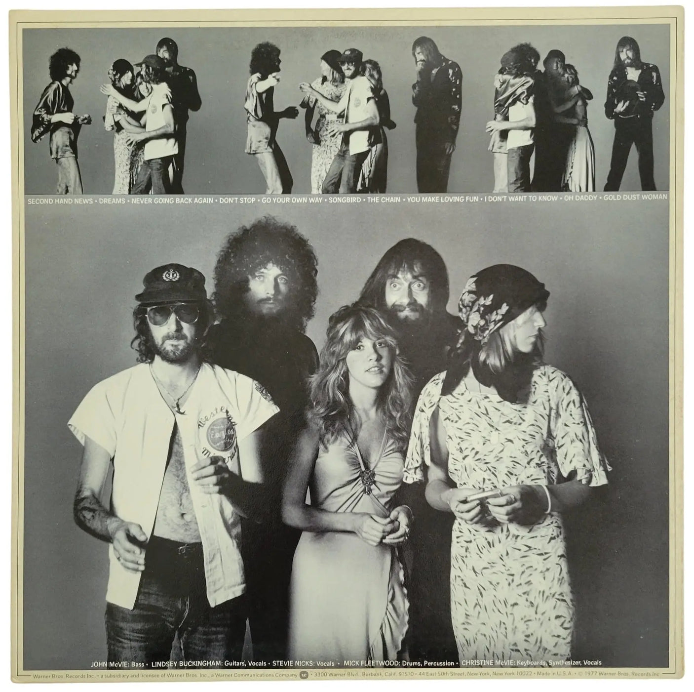 Mick Fleetwood Lindsey Buckingham Signed Fleetwood Mac Rumours Album Vinyl Record Proof