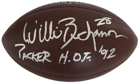 Willie Buchanon Signed Football COA Proof Photo Autographed Chargers Green Bay Packers