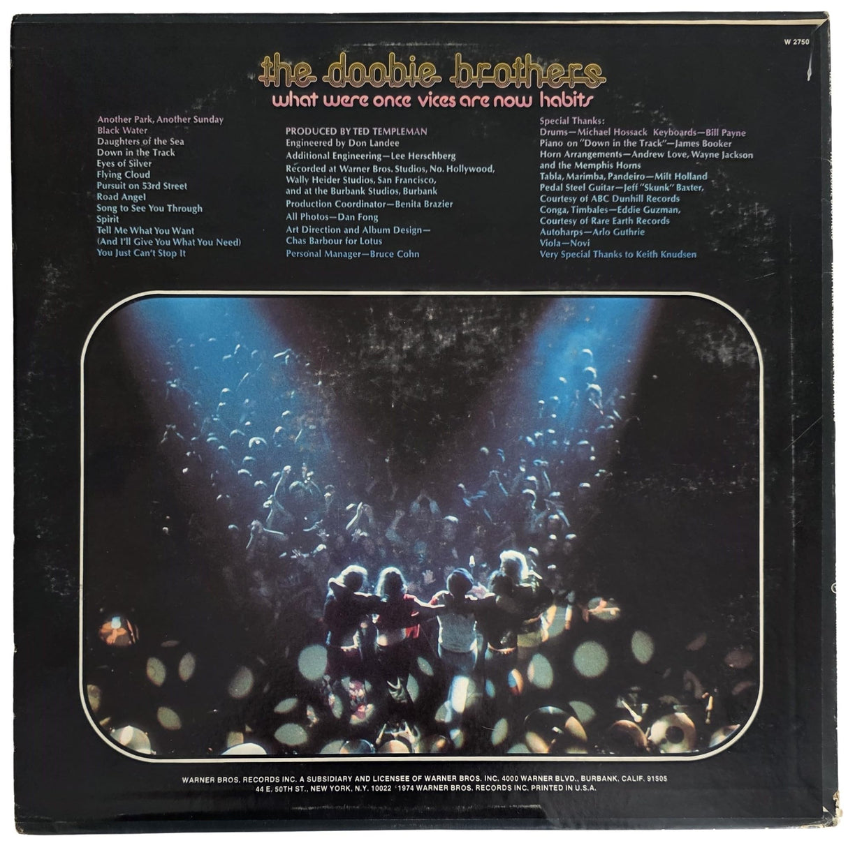 Patrick Simmons Signed The Doobie Brothers What Were Once Vices Are Now Habits Album COA Proof Autographed Vinyl Record