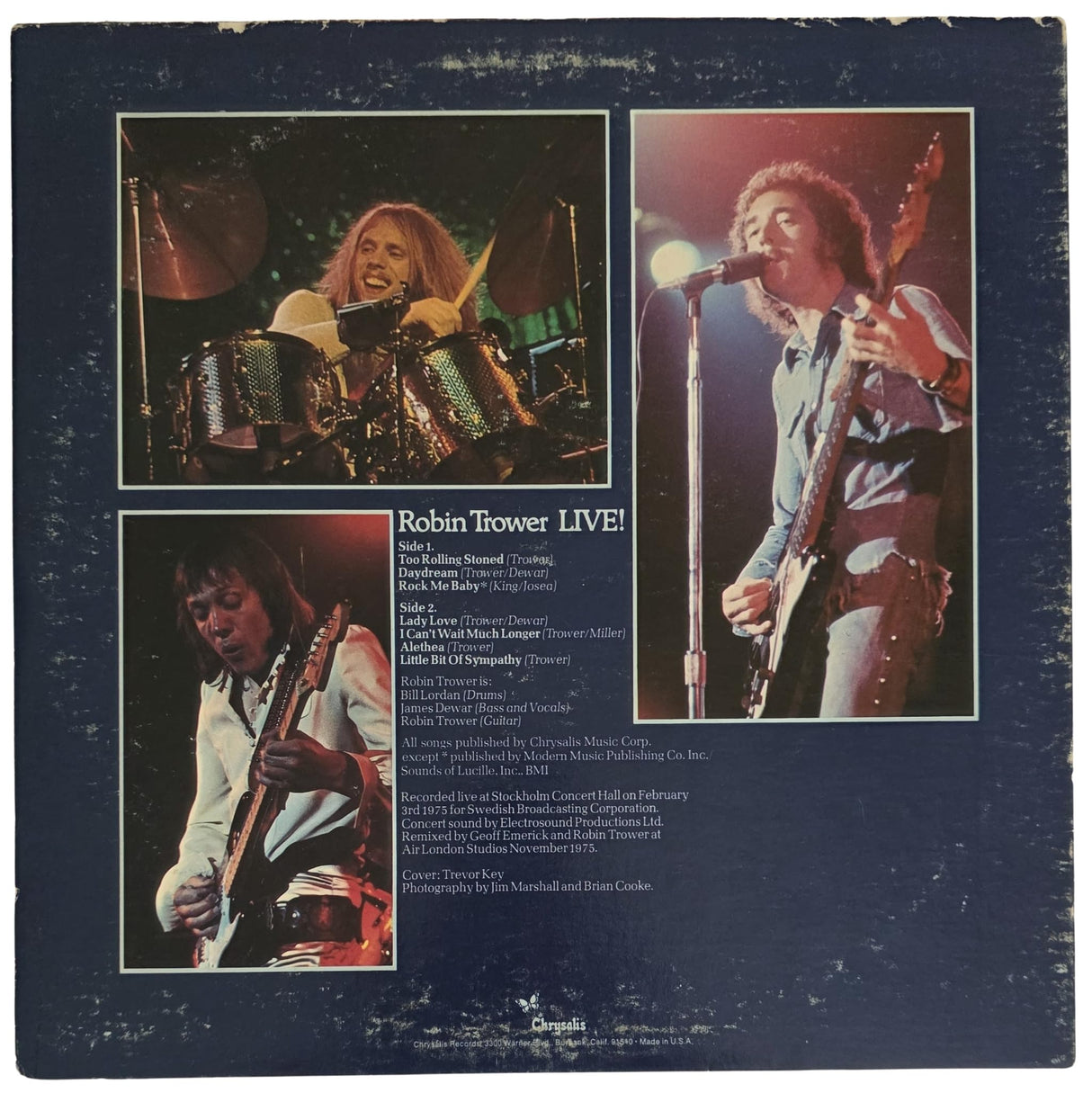 Robin Trower Signed Live Album COA Proof Autographed Vinyl Record