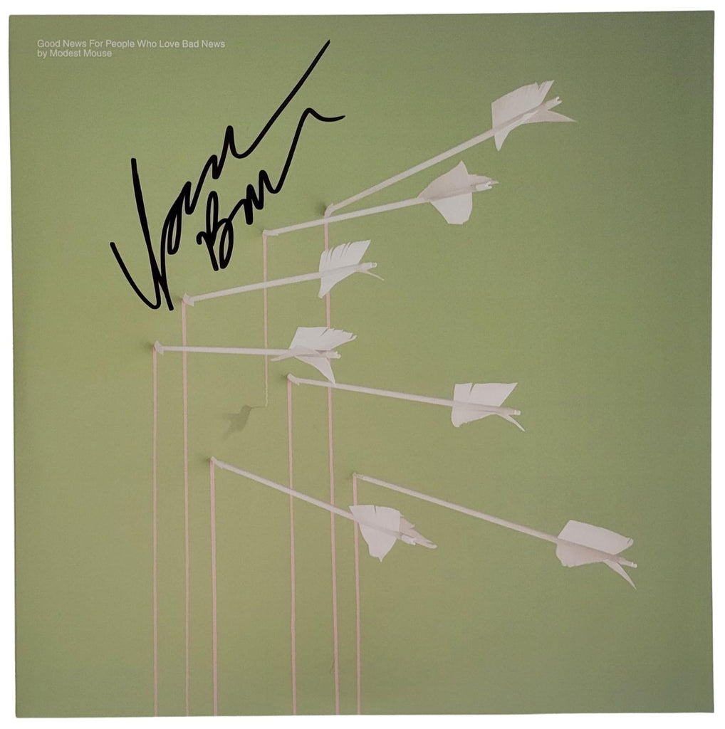 Isaac Brock Signed Modest Mouse Good News For People Who Love Bad News Album Vinyl Record Proof COA Autographed