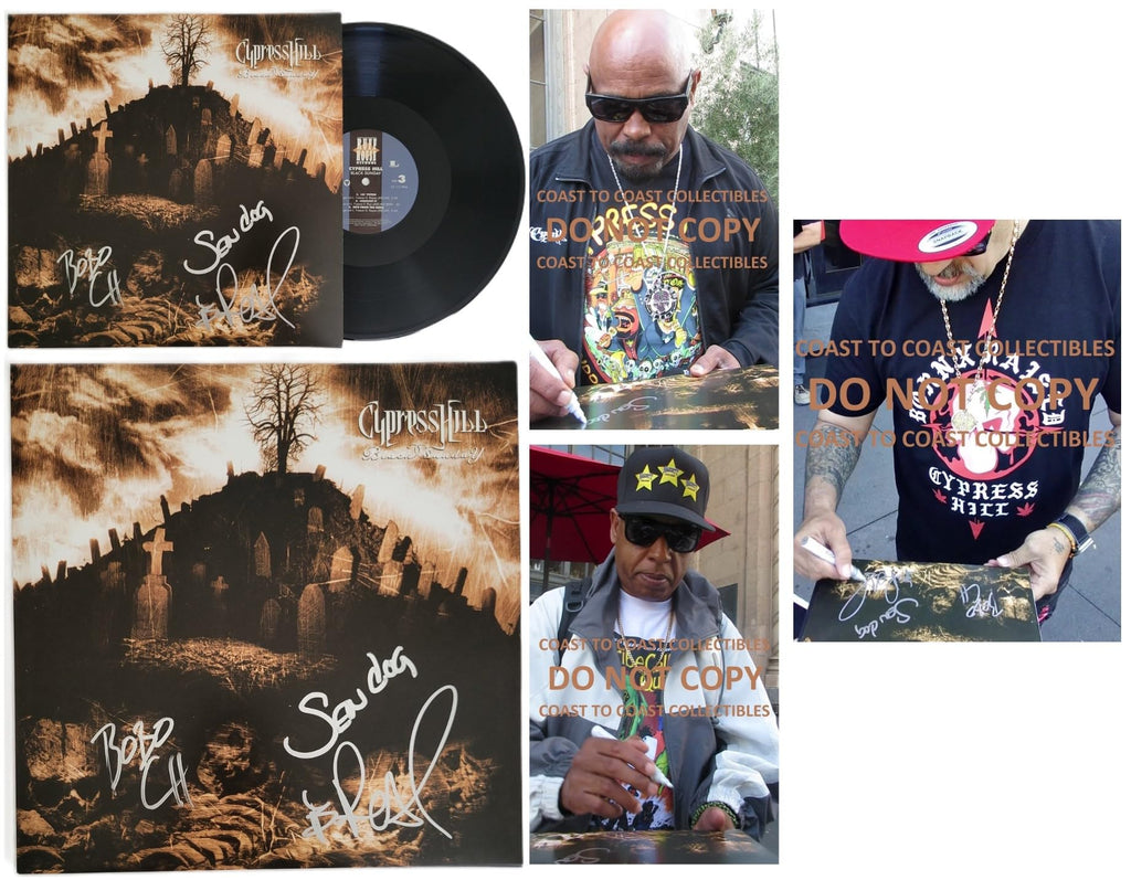 Cypress Hil Signed Black Sunday Album COA Autographed Vinyl Record Proof Sen Dog,B - Real,Eric Bobo