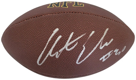 Austin Ekeler Signed Football Proof COA Autographed Washington Commanders LA Chargers