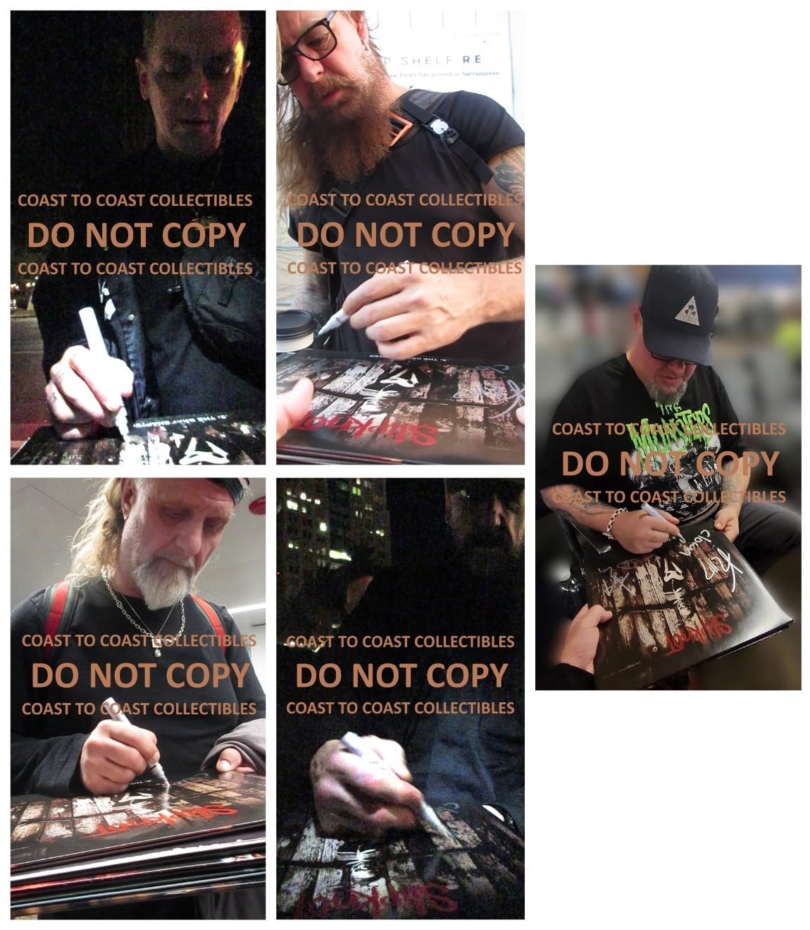 Slipknot Metal Band Signed 5 The Gray Chapter Album COA Exact Proof Autographed Vinyl Record