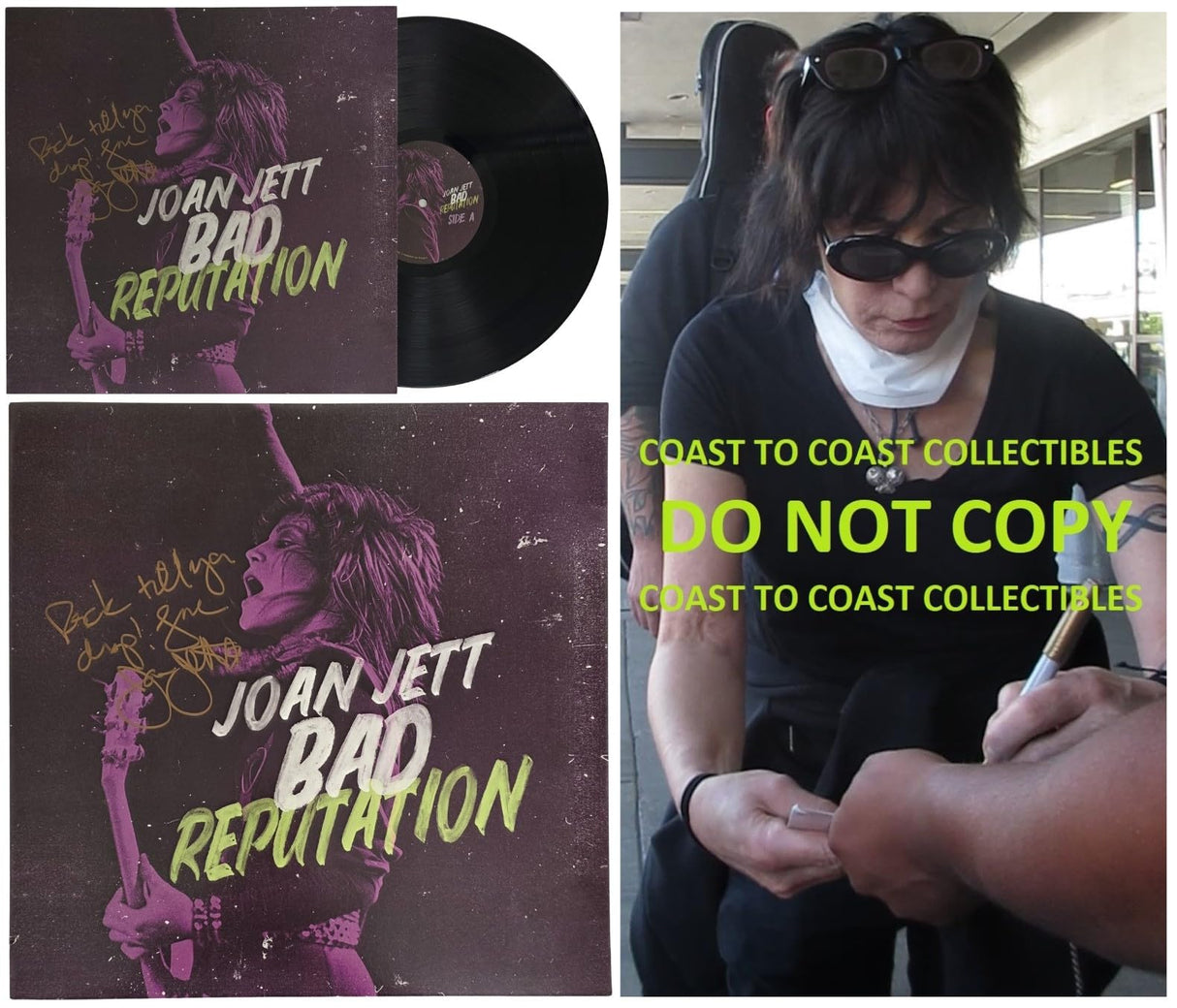 Joan Jett Signed Bad Reputation Album COA Exact Proof Autographed Vinyl Record