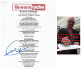 Geoff Tate Signed Queensryche Eyes of a Stranger Lyrics Sheet Proof COA Autographed