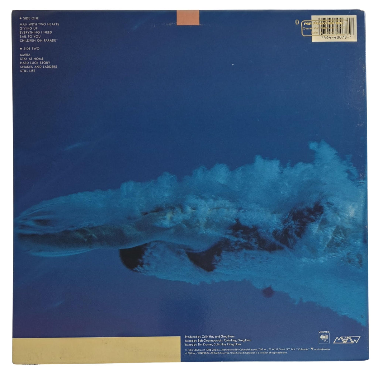 Colin Hay Signed Men At Work Two Hearts Album COA Proof Autographed Vinyl Record