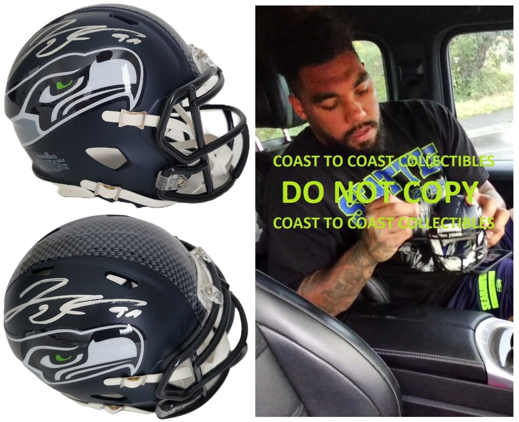 Leonard Williams Signed Seattle Seahawks Mini Football Helmet COA Exact Proof Autographed