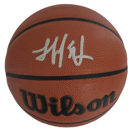 Yang Hansen Signed Basketball COA Proof Autographed Portland Trail Blazers