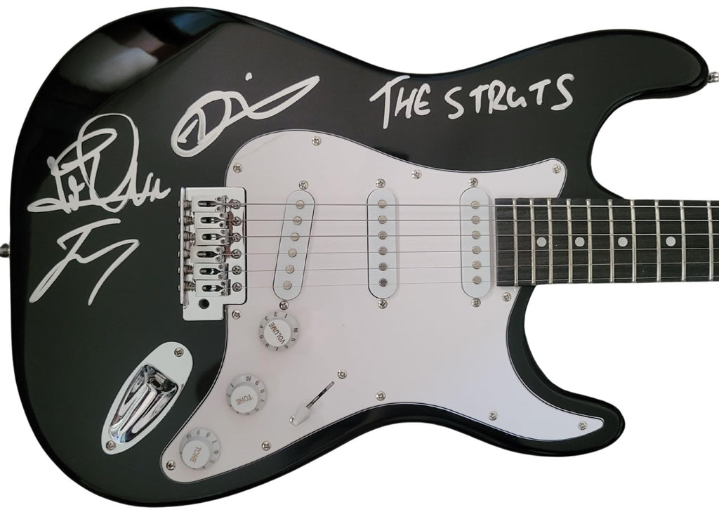 The Struts Band Signed Guitar COA Proof Autographed Luke Spiller Jed Elliott Gethin Davies.