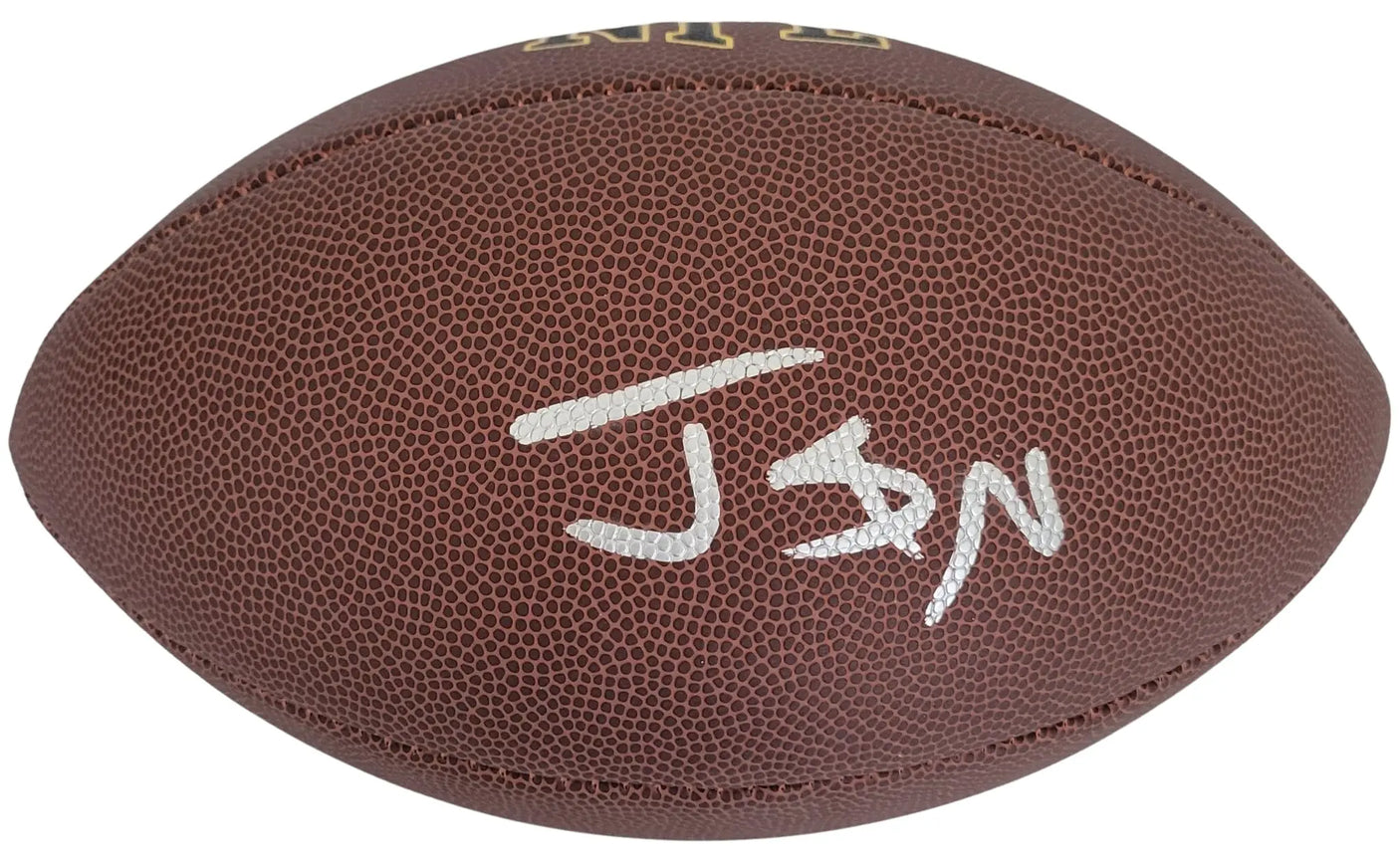 Jaxson Smith Njigba Signed Football Proof COA Autographed Seattle Seahawks Ohio State