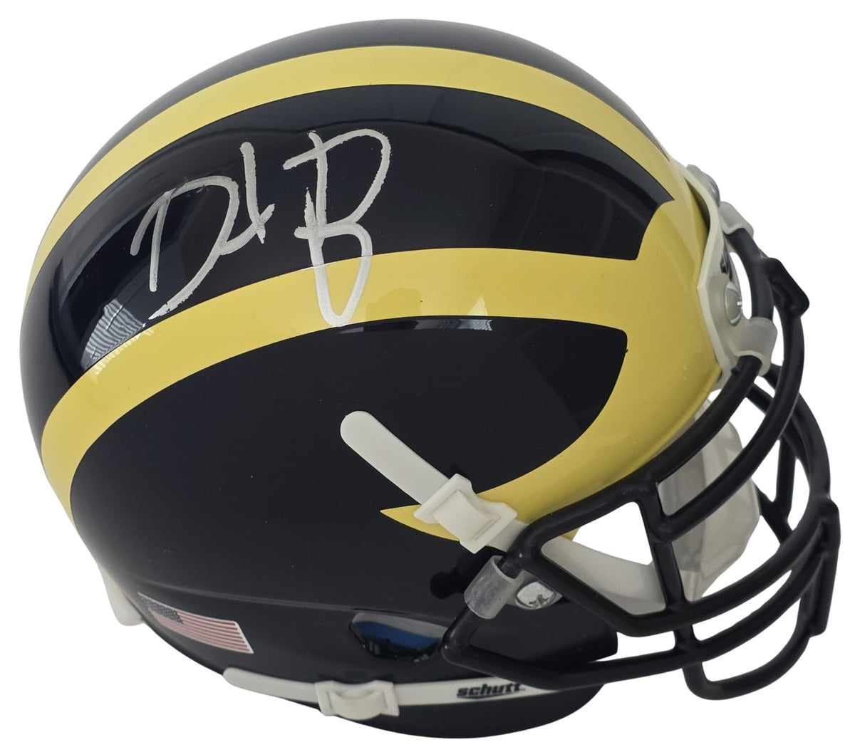 Dave Portnoy Signed Michigan Mini Football Helmet COA Proof Barstool Sports Autographed Michigan Wolverines
