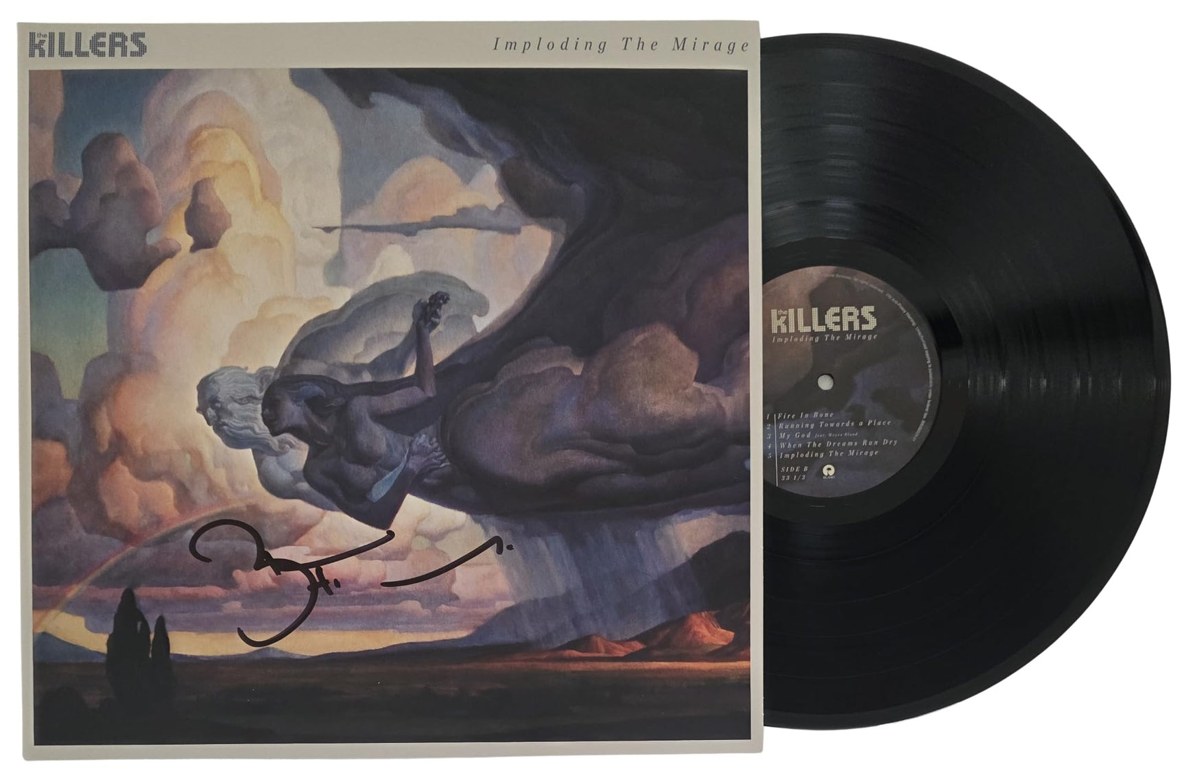 Brandon Flowers Signed The Killers Imploding the Mirage Album COA Proof Autographed Vinyl Record