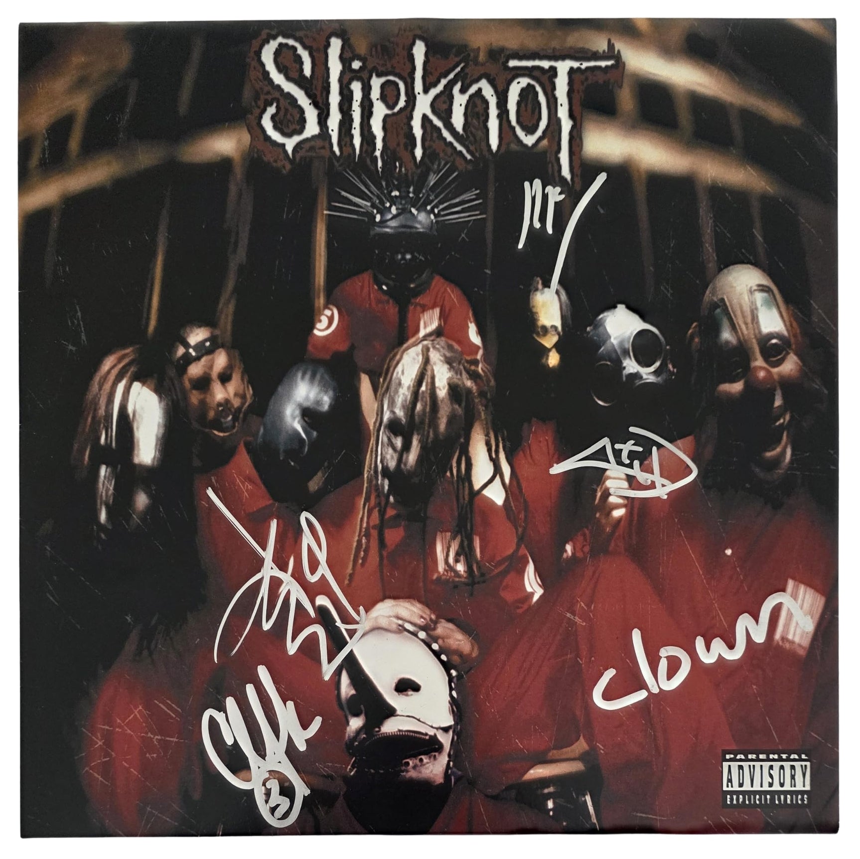 Slipknot Metal Band Signed Album COA Proof Autographed Vinyl Record Clown,Wilson,Root,Thomson,Fehn