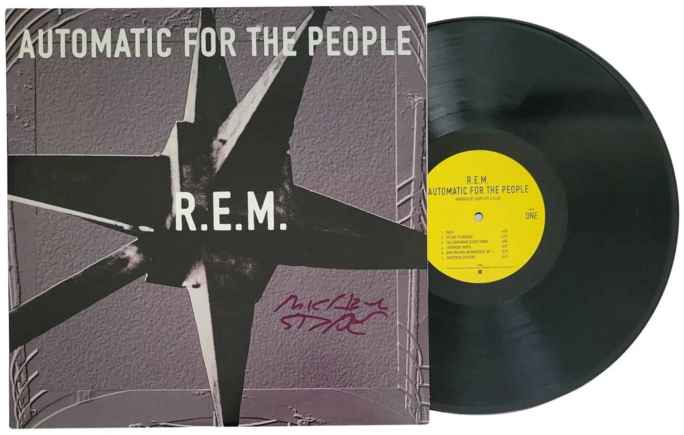 Michael Stipe Signed R.E.M Automatic For the People Album Proof COA Autographed Vinyl Record